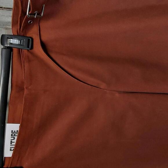 High Rise Straight Leg Rust Pants | Future Collective | 16 - Picture 6 of 12